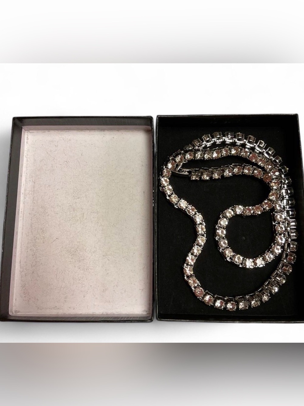 Silver Rhinestone Necklace - Picture 4 of 6